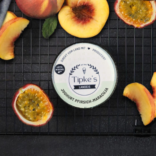Joghurt-Pfirsich-Maracuja Eis